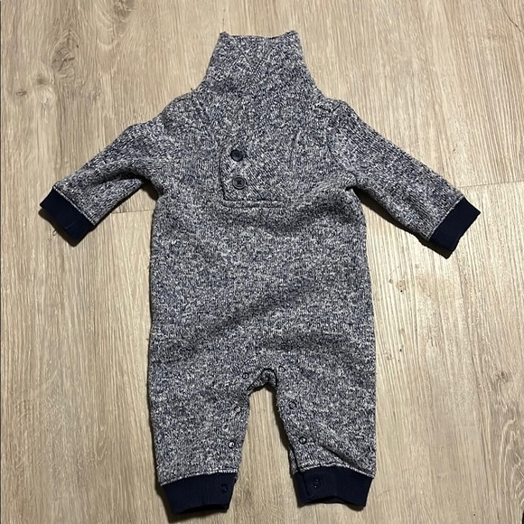 4/$20 Gymboree Cozy Gray Baby Jumpsuit 0-3M - Picture 1 of 1